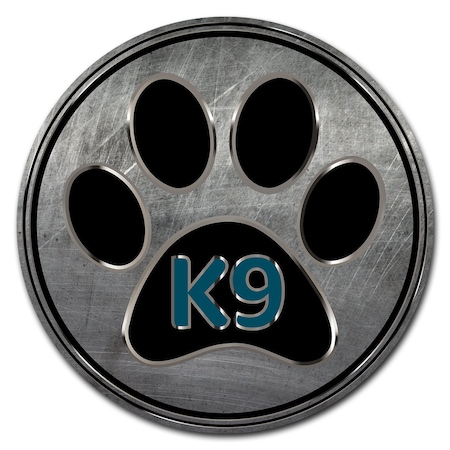 Signmission Paw Circle Vinyl Laminated Decal D-16-CIR-Paw k9